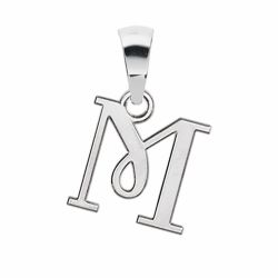 Pendentif argent initiale M