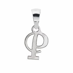 Pendentif argent initiale P