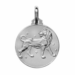 Médaille argent zodiaque lion