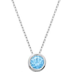 Collier argent motif Oz bleu