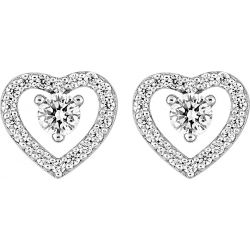 Boucles d'oreilles argent cœur