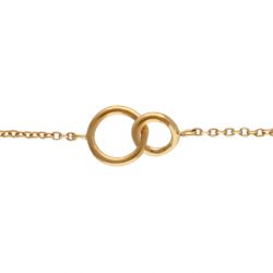 Bracelet plaqué or 2 anneaux