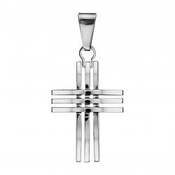 Pendentif croix acier