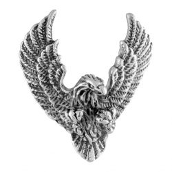 Pendentif acier tête aigle