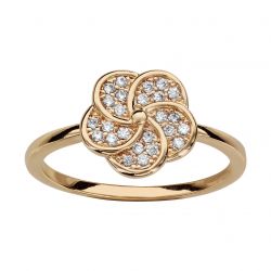 Bague Plaqué Or forme fleur