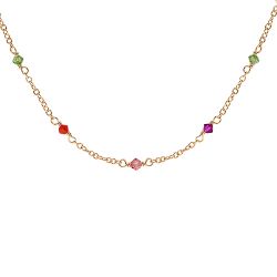 Collier pierres multicolores