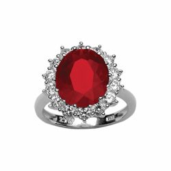 Bague argent pierre rouge