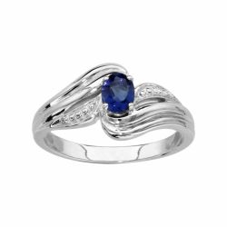 Bague argent pierre bleue