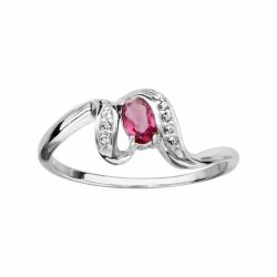 Bague argent pierre rouge