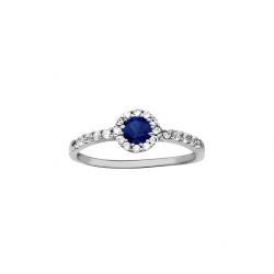 Bague argent bleue