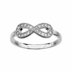 Bague argent forme huit...