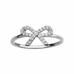 Bague argent nœud papillon