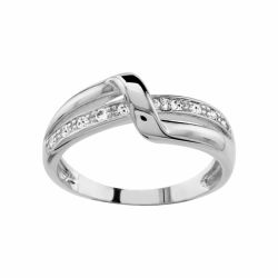 Bague argent croisée