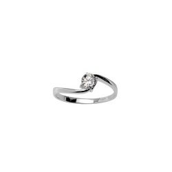 Bague argent solitaire 4...