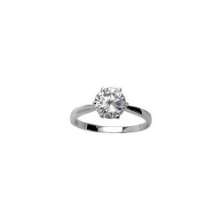 Bague argent solitaire 6...