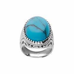 Bague argent mixte cabochon...