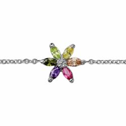 Bracelet argent fleur...