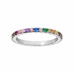 Bague argent rail multi...