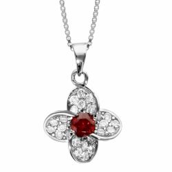 Collier argent forme fleur...