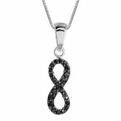 Collier argent motif "infini"