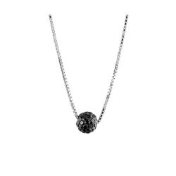 Collier argent boule résine...