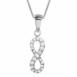 Collier argent motif "infini