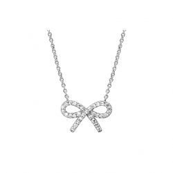 Collier argent motif nœud