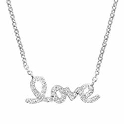 Collier argent "love"