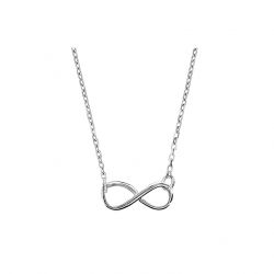 Collier argent motif infini