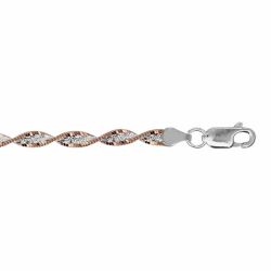 Bracelet argent chaine vrille