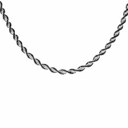 Collier argent chaine vrillée