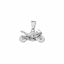 Pendentif argent motif moto...