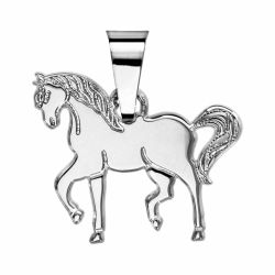 Pendentif argent motif cheval