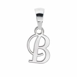 Pendentif argent initiale B