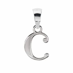 Pendentif argent initiale C