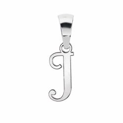 Pendentif argent initiale J